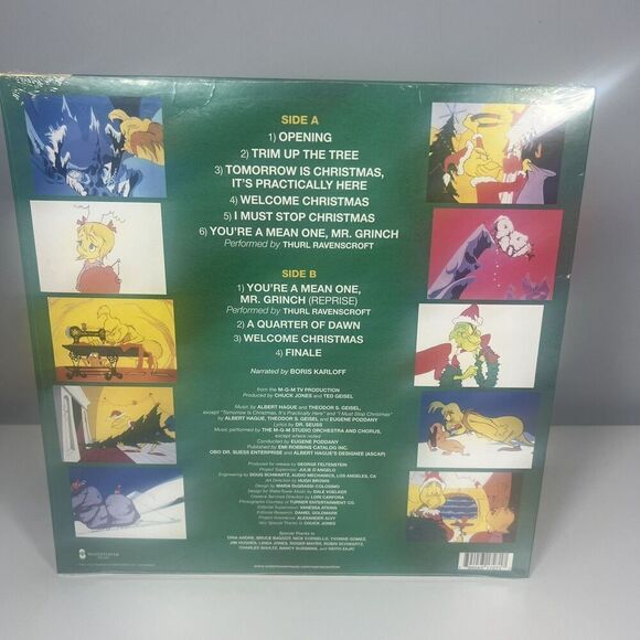 Dr. Seuss How the Grinch Stole Christmas! Original TV Soundtrack Vinyl LP Sealed - Picture 2 of 4
